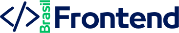 Logo brasil Frontend escrita com duas tags no inicio do texto